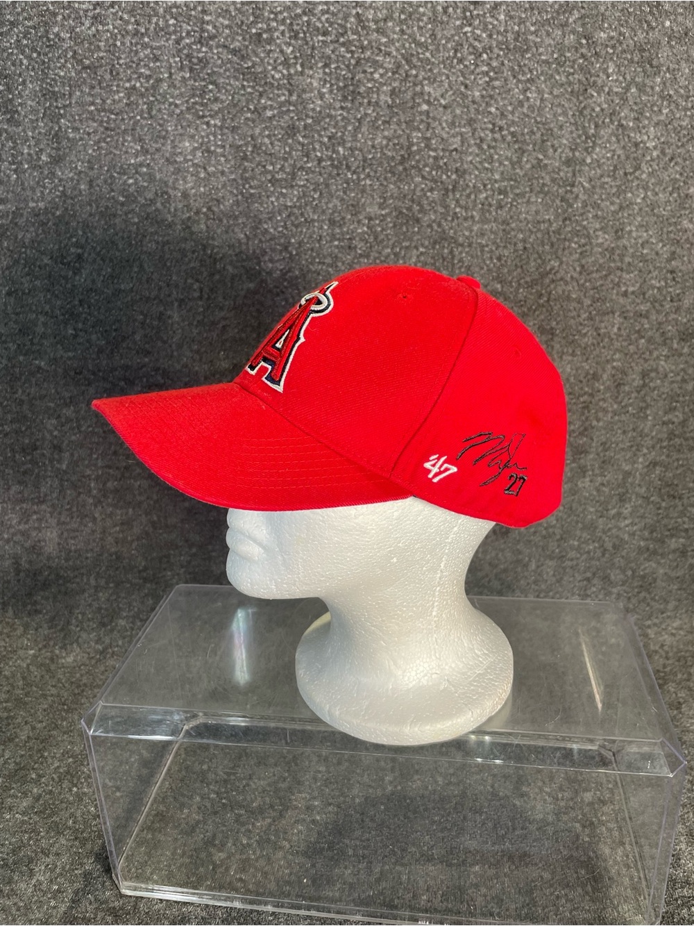 Los Angeles Angels Cap 47 Brand Hat Embroidered Mike Trout #27 Red Baseball MLB